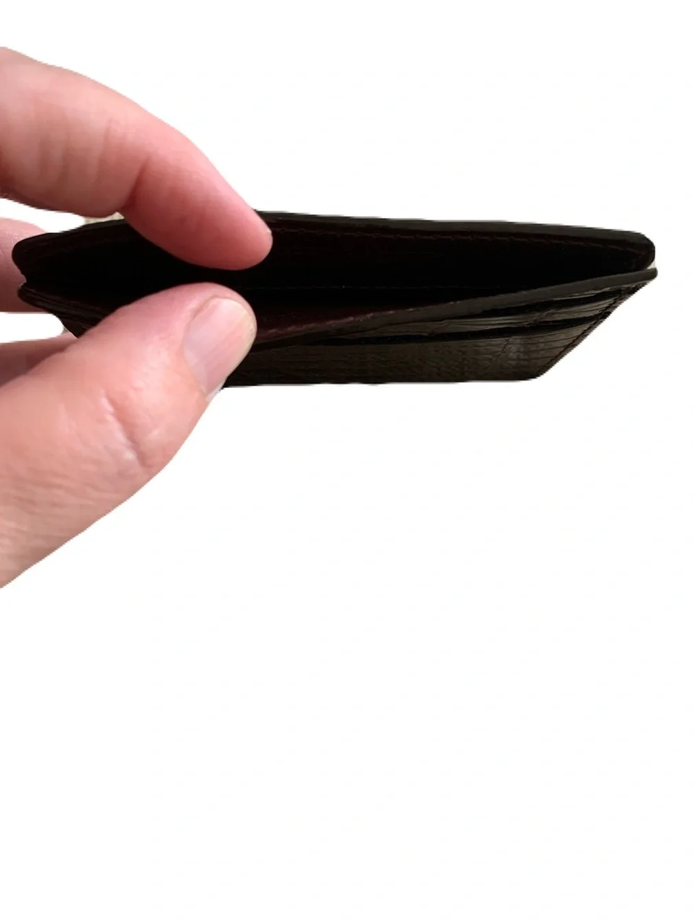Made in USA Men’s Alligator Leather Sports Money Clip Credit Business Card Case